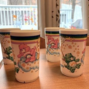Vintage 1983 Care Bears Cups - Deka make in USA 🇺🇸 set of 4